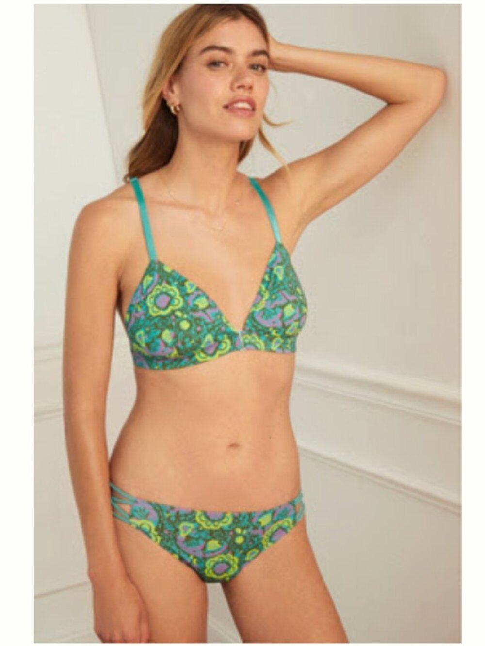 NWT Anthropologie Strappy Floral Bikini Bottoms